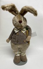 Easter Bunny Tweed Standing Rabbit Decoration
