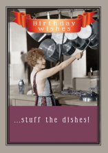 Let's Do Lunch Birthday Wishes Greetings Card