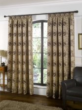 Covent Garden Mocha Fully Lined Ready Made Curtains