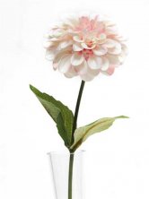 Pale Pink Zinnia Artificial Silk Flower Stem