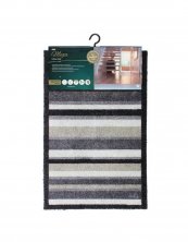 Mega Stripe Grey Washable Indoor Doormat