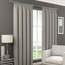 Orion Grey Blackout Ready made Curtains
