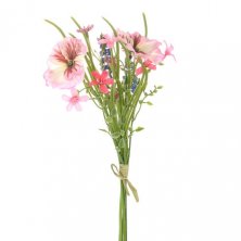 Pink Pansy Wild Flower Artificial Bundle