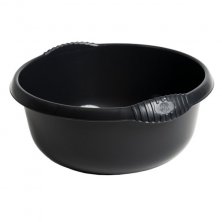 32cm Midnight Black Round Plastic Washing Up Bowl