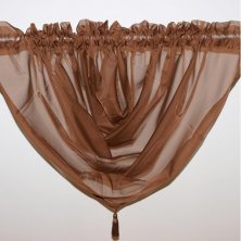 Chocolate Coloured Voile Swag
