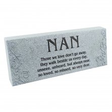 Nan Graveside Memorial Block Plaque