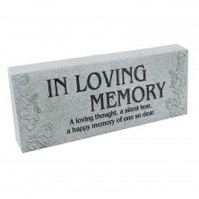 In Loving Memory Graveside Memorial Block Plaque