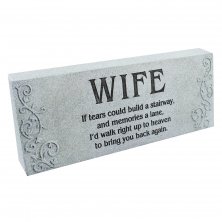 Wife Memorial Block Plaque