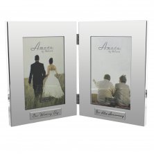 Amore Silverplated Double Frame 60th Anniversary
