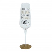 Dance on the Table Sparkling Flute Glass