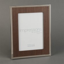 Juliana Impressions Brown MDF with Silver Edge Photo Frames