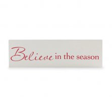 Believe in the Season Christmas Mantel Plaque Believe