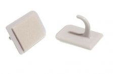 White Self Adhesive Centre Support Hook 2 Pack