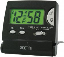 Acctim Mini Black LCD Flip Alarm Clock