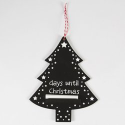 Days until Christmas Chalkboard Black & White
