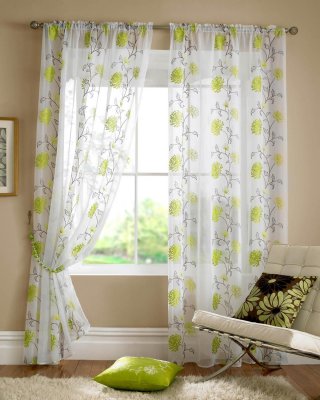 Lime Lombok Voile Panel