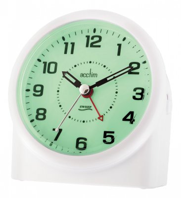 Acctim White Central Smartlite Sweep Alarm Clock