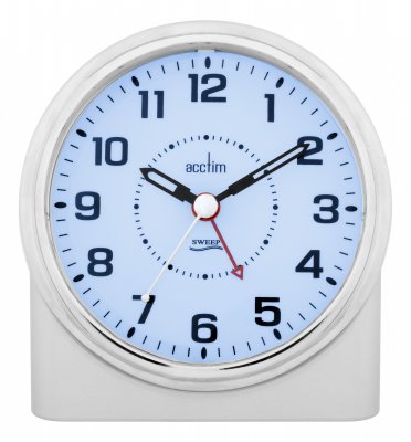 Acctim Silver Central Smartlite Sweep Alarm Clock
