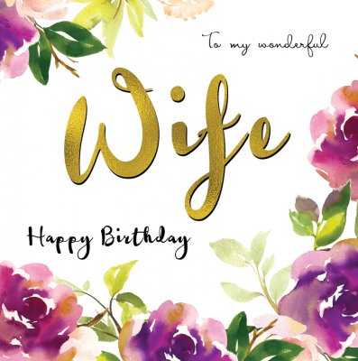 Belle Wife Birthday Greetings Card