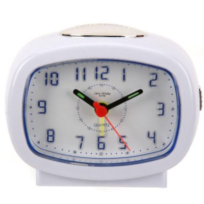 Widdop White LED Dial Alarm Clock