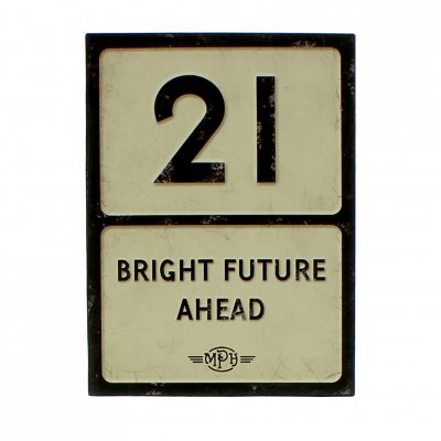 21st Birthday MPH Road Sign Plaque