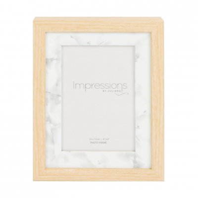 Impressions Wood & Marble Effect Photo Frame