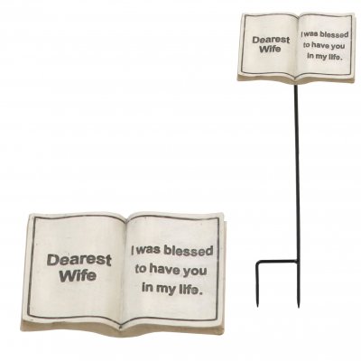 Dearest Wife Memorial Book Plaque