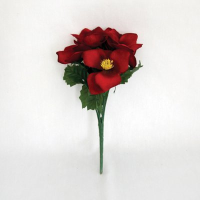 Christmas Red Rose Bush Artificial Flowers