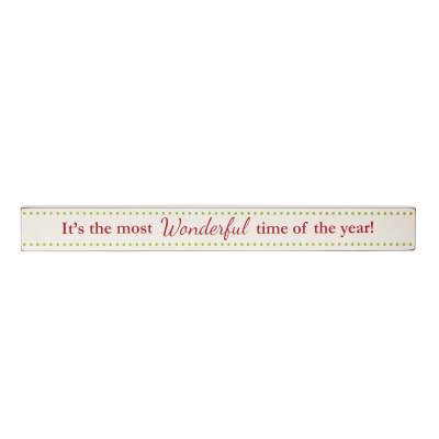 It's the Most Wonderful Time Christmas Mantel Plaque
