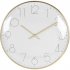 Hometime Round Wall Clock Chrome Plated - Gold
