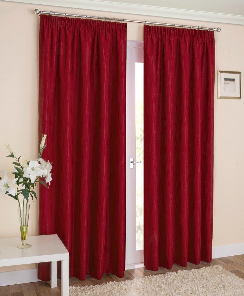 Galaxy Red Ready Made Curtains | Readymade Blockout Curtains UK